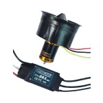 Motor EDF 2822 de 64mm y, ventilador de conducto 6s sin escobillas, carcasa de Material compuesto, 12 aspas para piezas de drones de avión RC